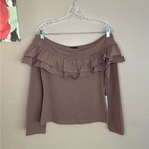 Lumiere Elegant Off-Shoulder Ruffle Top Size Medium  NWT